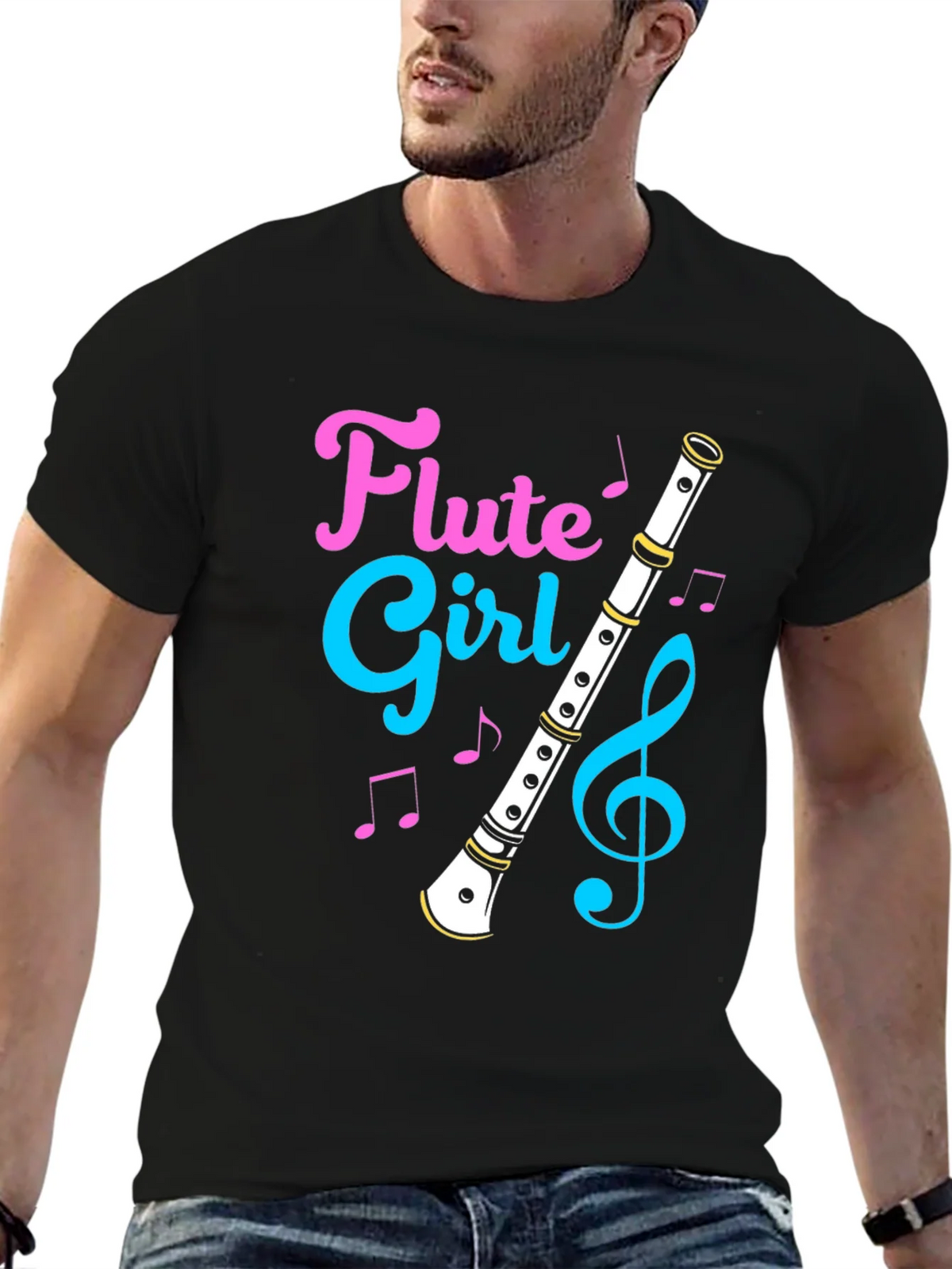 Flute Girl Graphic T-Shirt product image 6