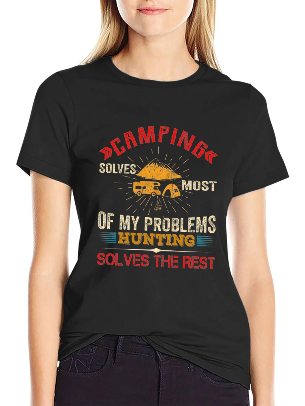 Camping & Hunting Solve Problems T-Shirt product image 2