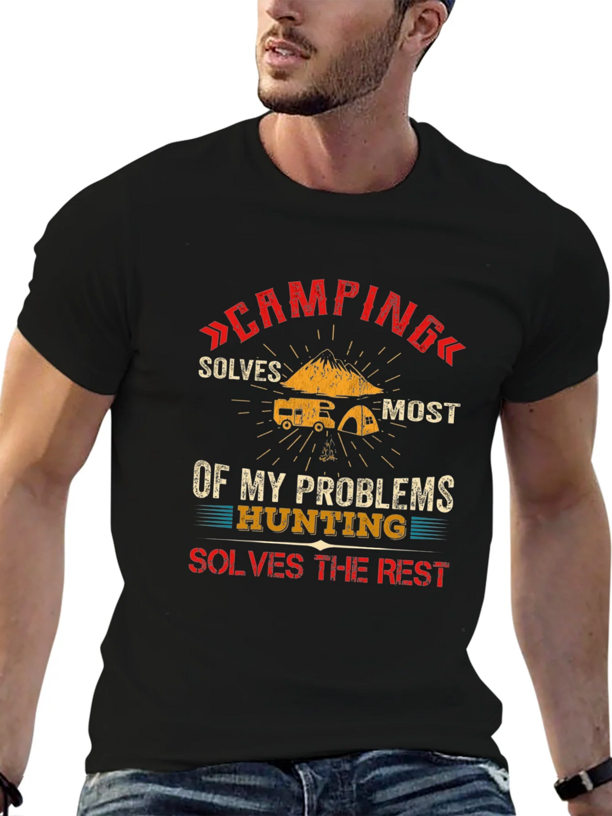 Camping & Hunting Solve Problems T-Shirt product image 6
