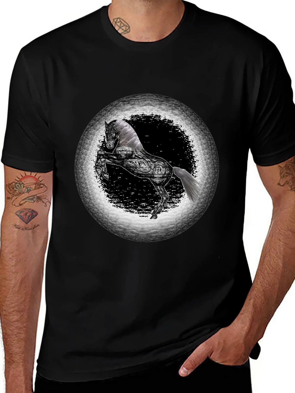Black Horse Graphic Tee - Unique Design product image 1