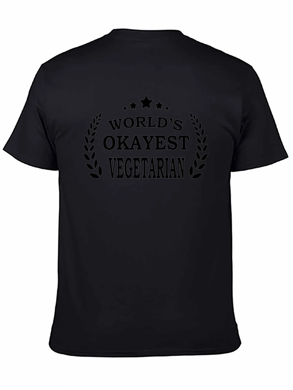Worlds Okayest Vegetarian T-Shirt - Black product image 4
