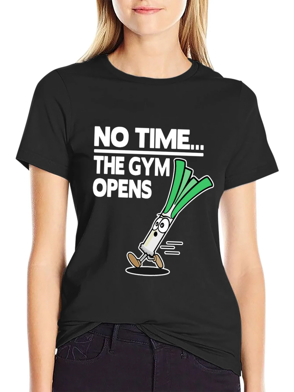No Time The Gym Opens T-Shirt - Funny Leek Design product image 2