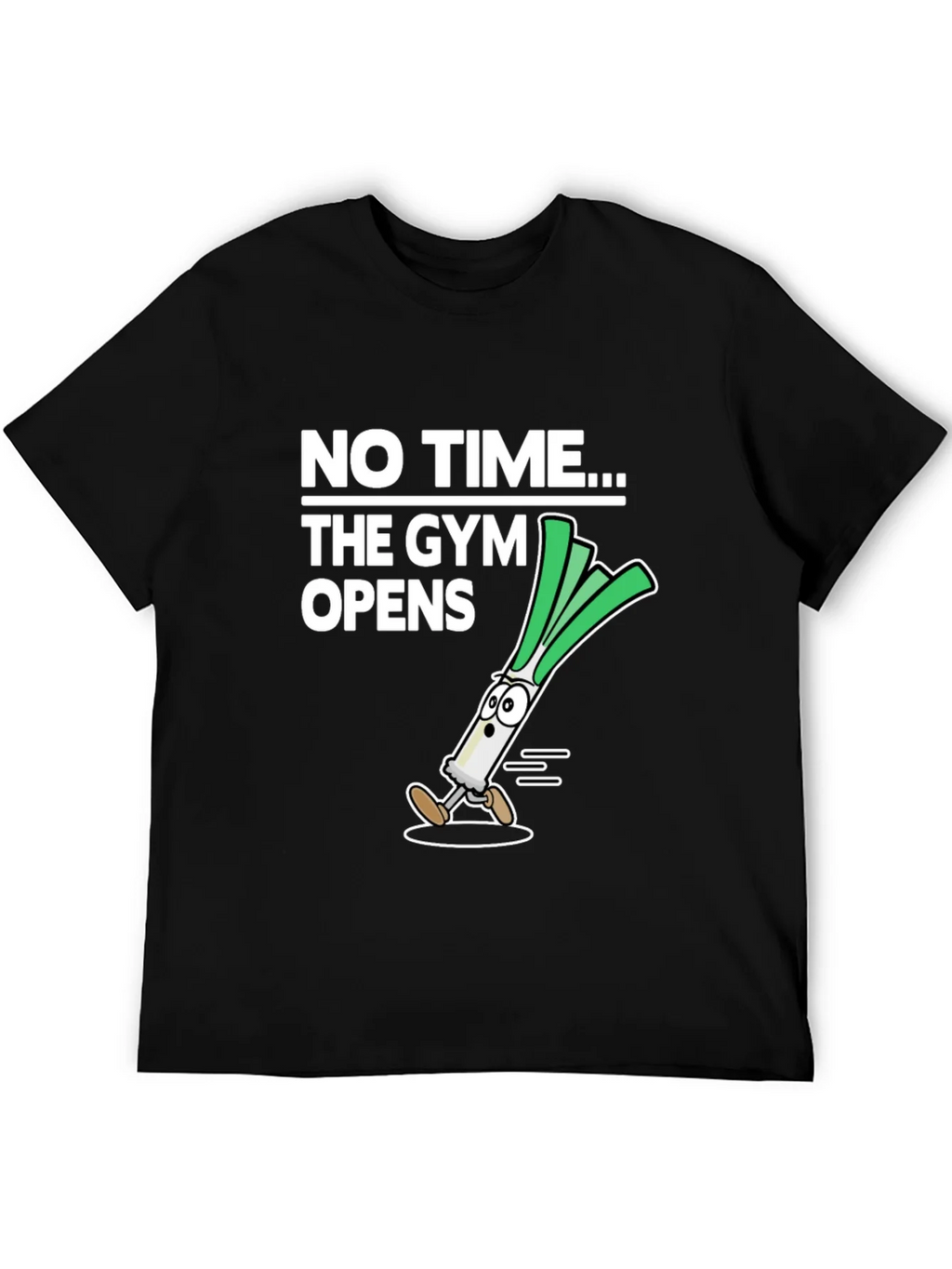 No Time The Gym Opens T-Shirt - Funny Leek Design product image 5