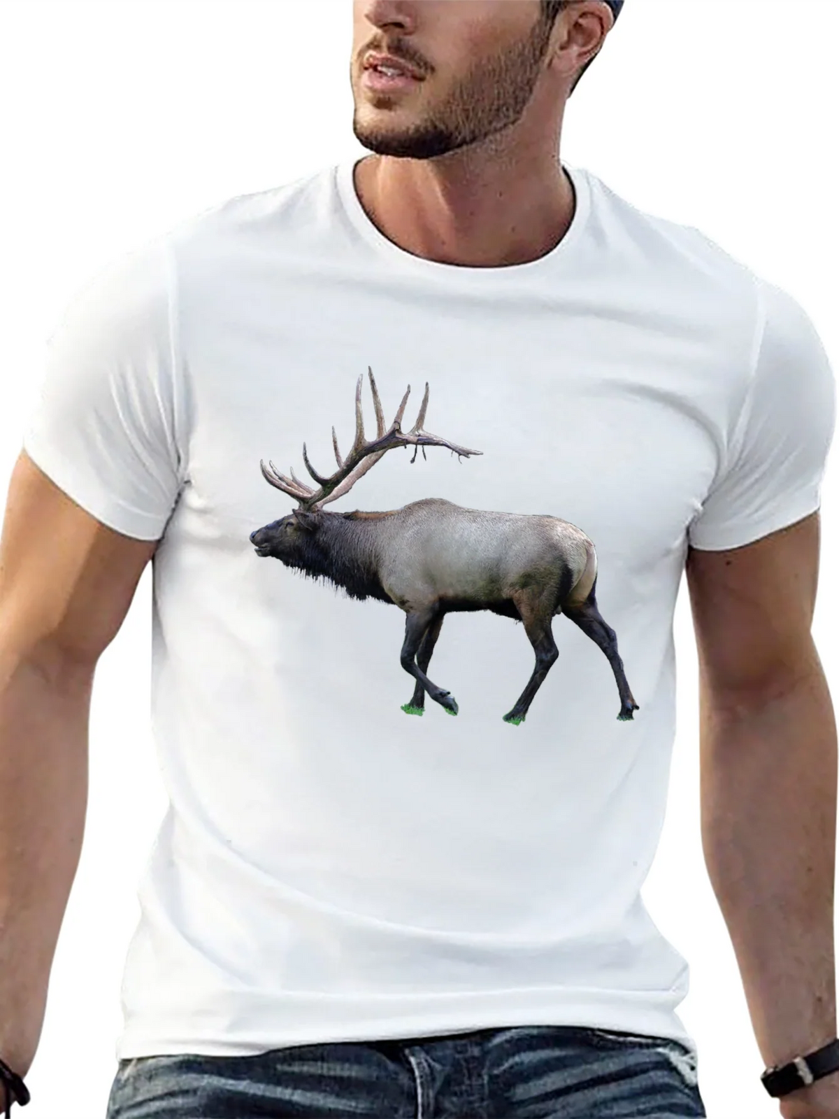 Elk Graphic Print T-Shirt product image 12