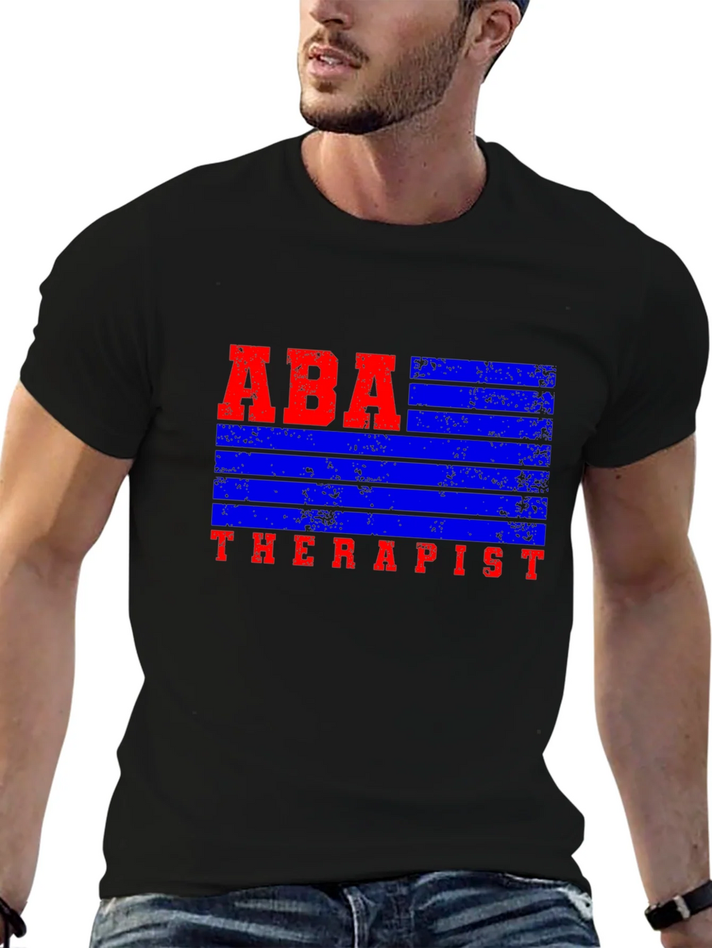 ABA Therapist Graphic Tee - Black Cotton Blend Shirt product image 6