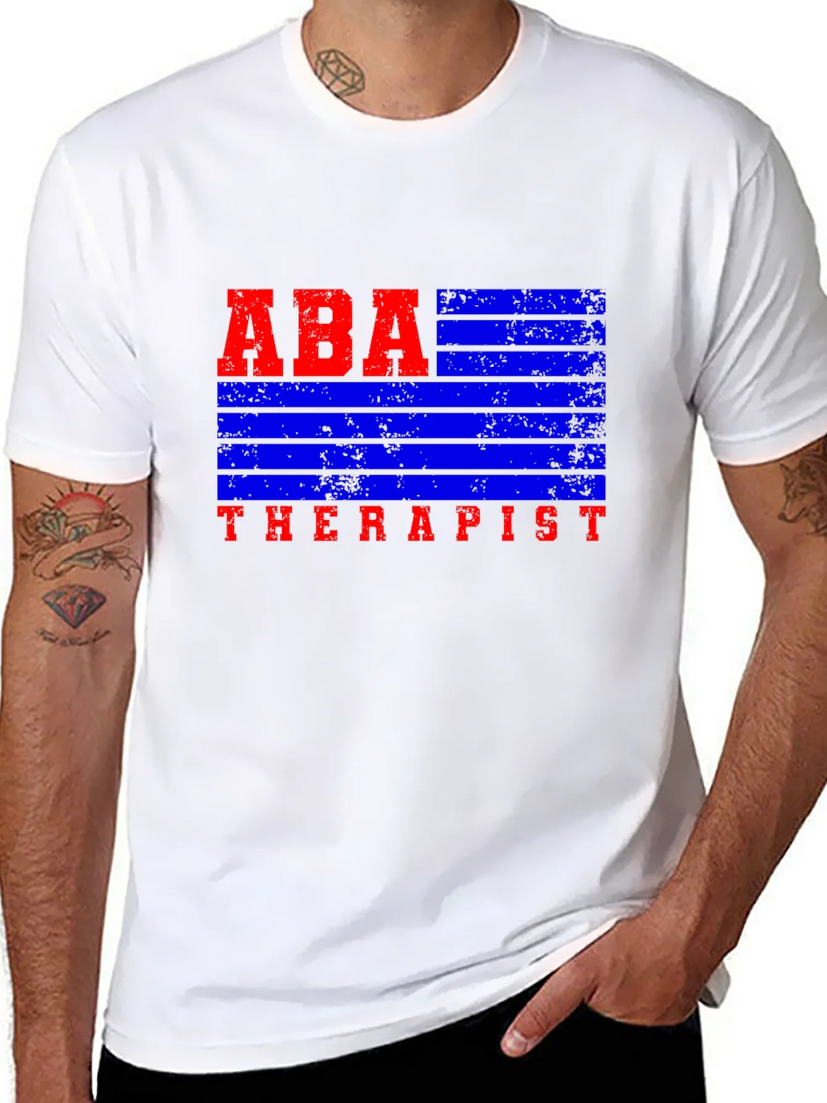 ABA Therapist Graphic Tee - Black Cotton Blend Shirt product image 7