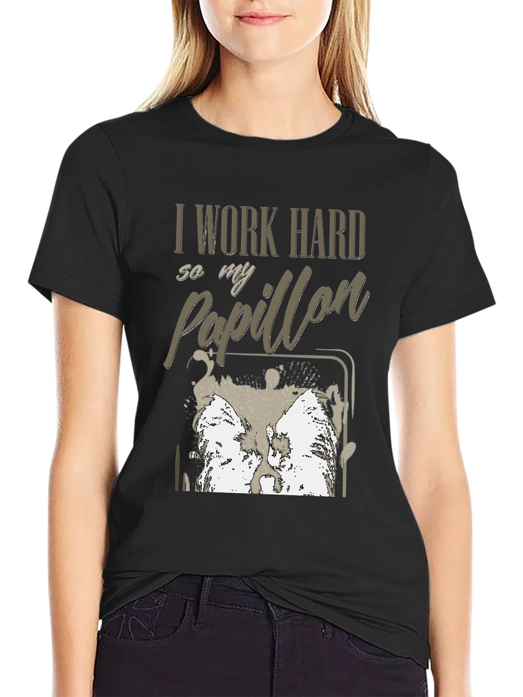 I Work Hard For My Papillon T-Shirt product image 2