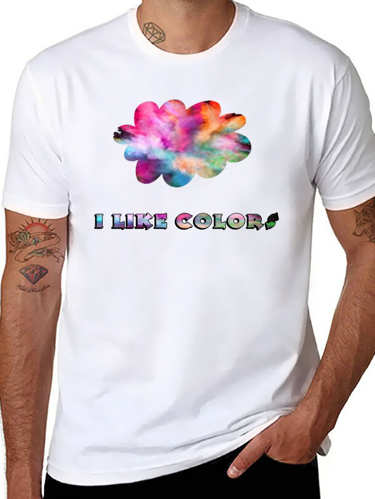 Colorful I Like Colors Graphic Tee product image 7