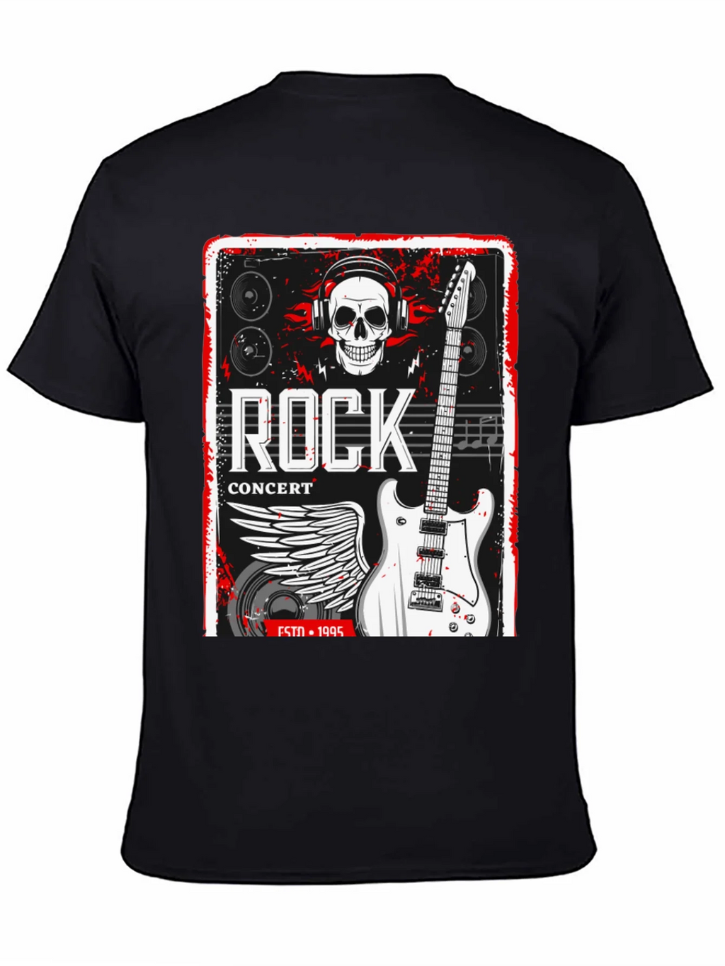 Rock Concert Black Graphic Tee product image 4