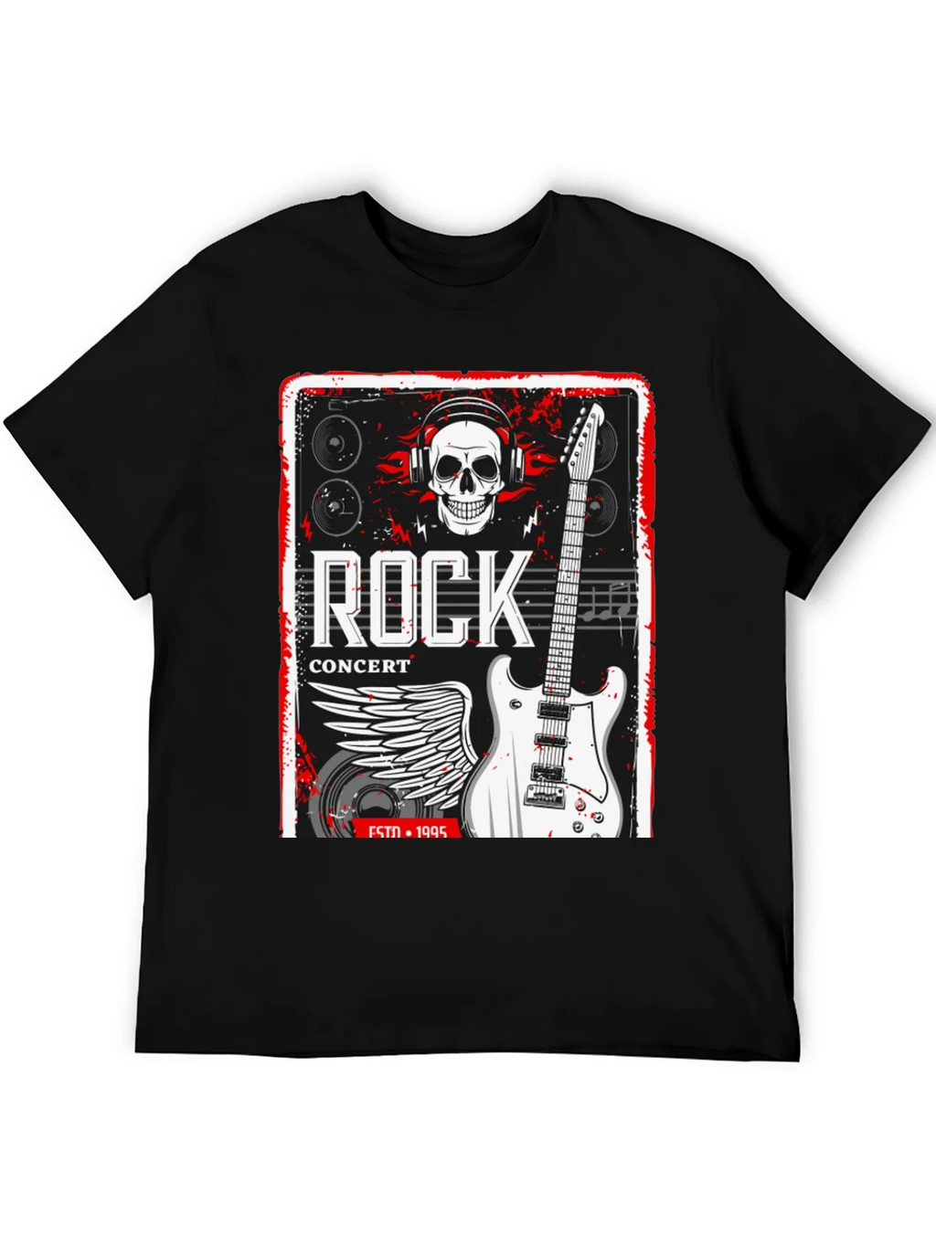 Rock Concert Black Graphic Tee product image 5
