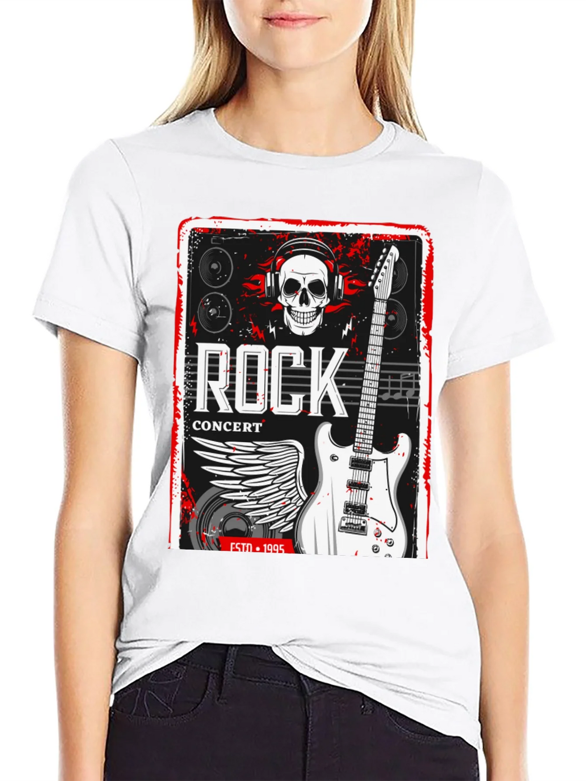 Rock Concert Black Graphic Tee product image 8
