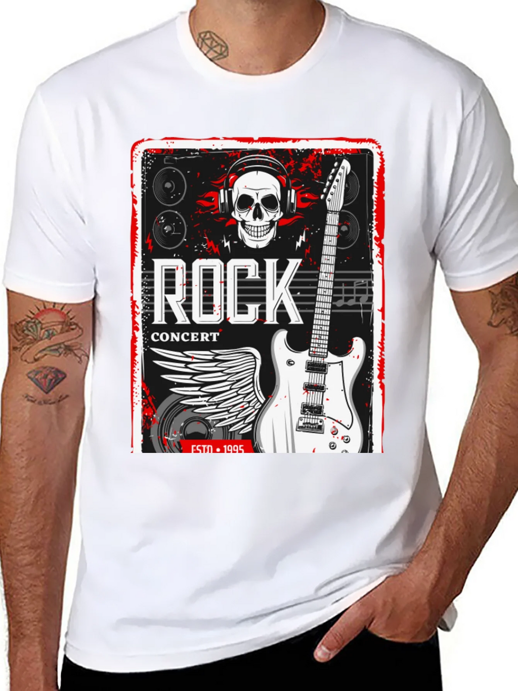 Rock Concert Black Graphic Tee product image 7