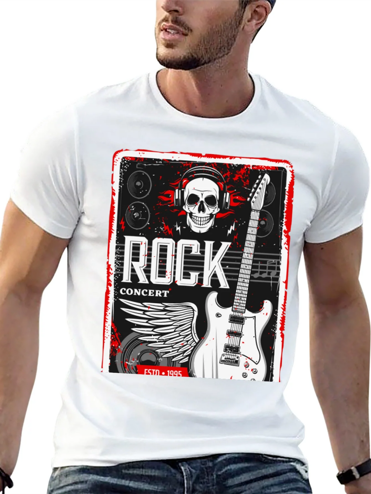 Rock Concert Black Graphic Tee product image 12