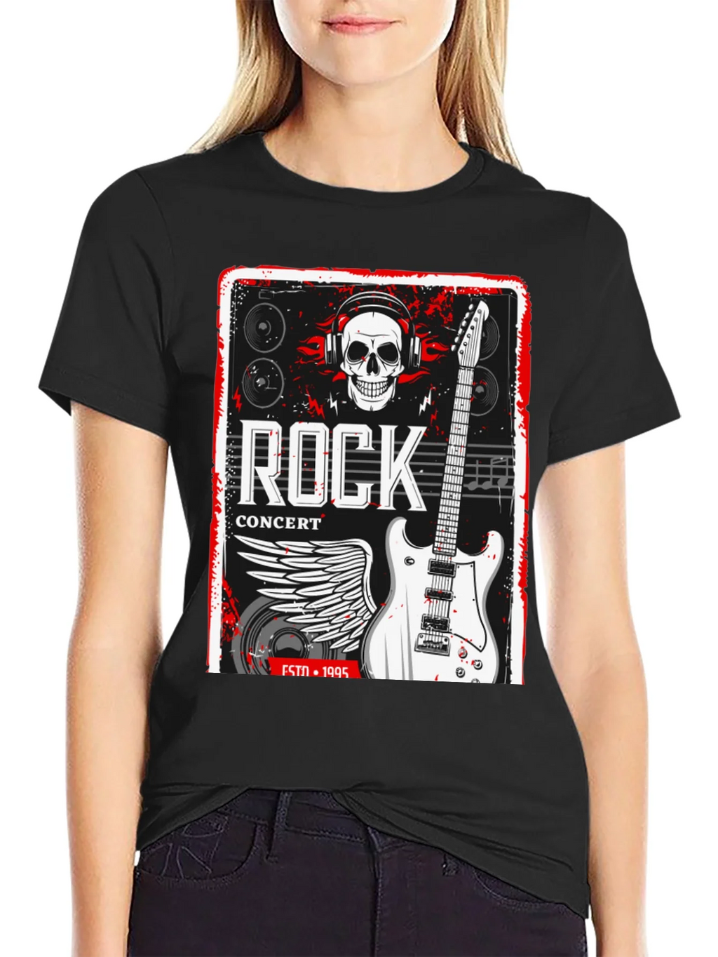 Rock Concert Black Graphic Tee product image 2