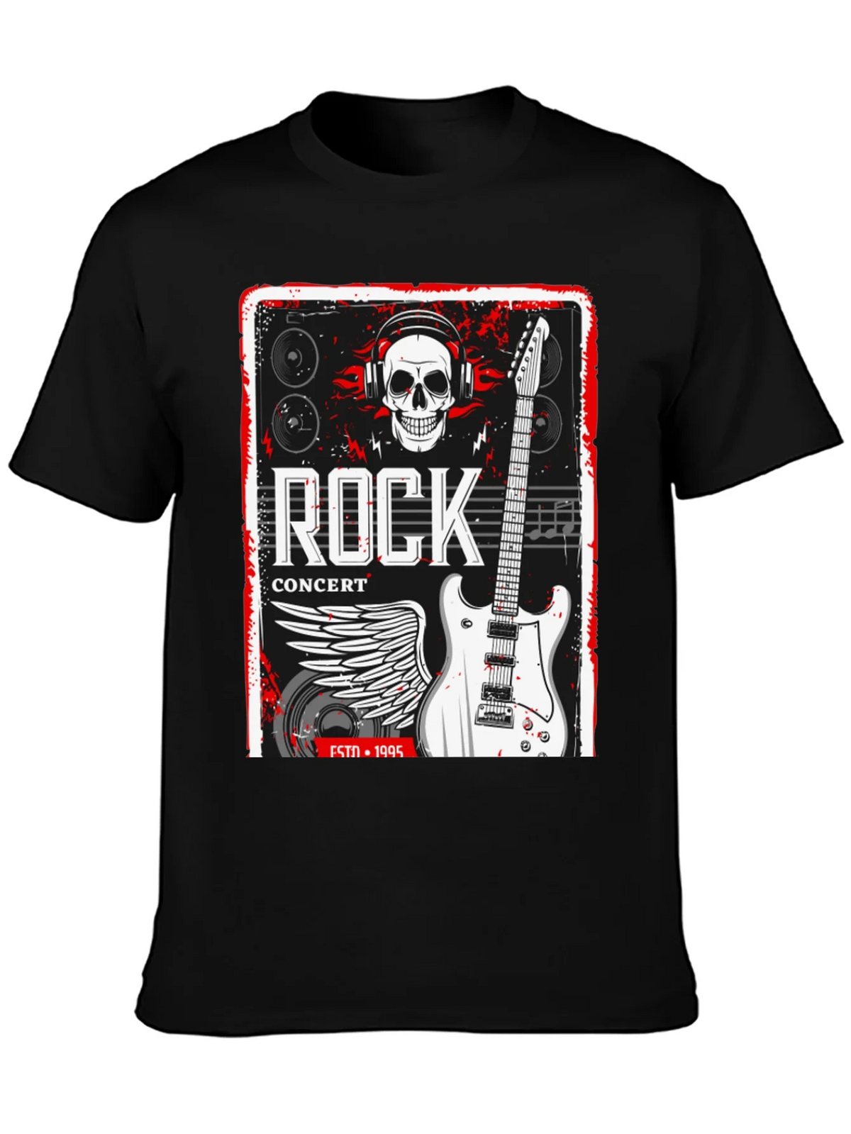 Rock Concert Black Graphic Tee product image 3