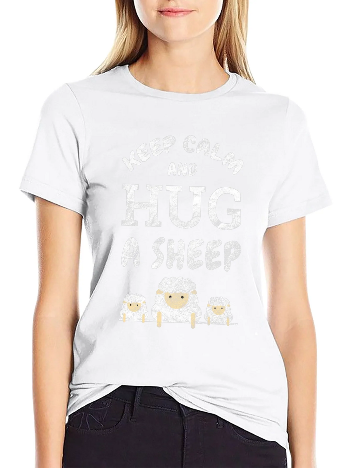 Keep Calm and Hug A Sheep Graphic Tee product image 8