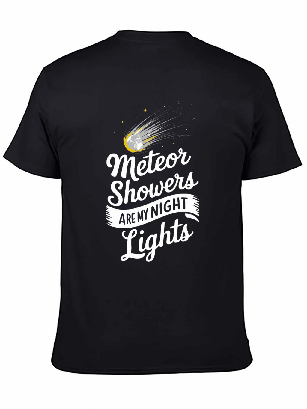Meteor Showers Black Graphic T-Shirt product image 2