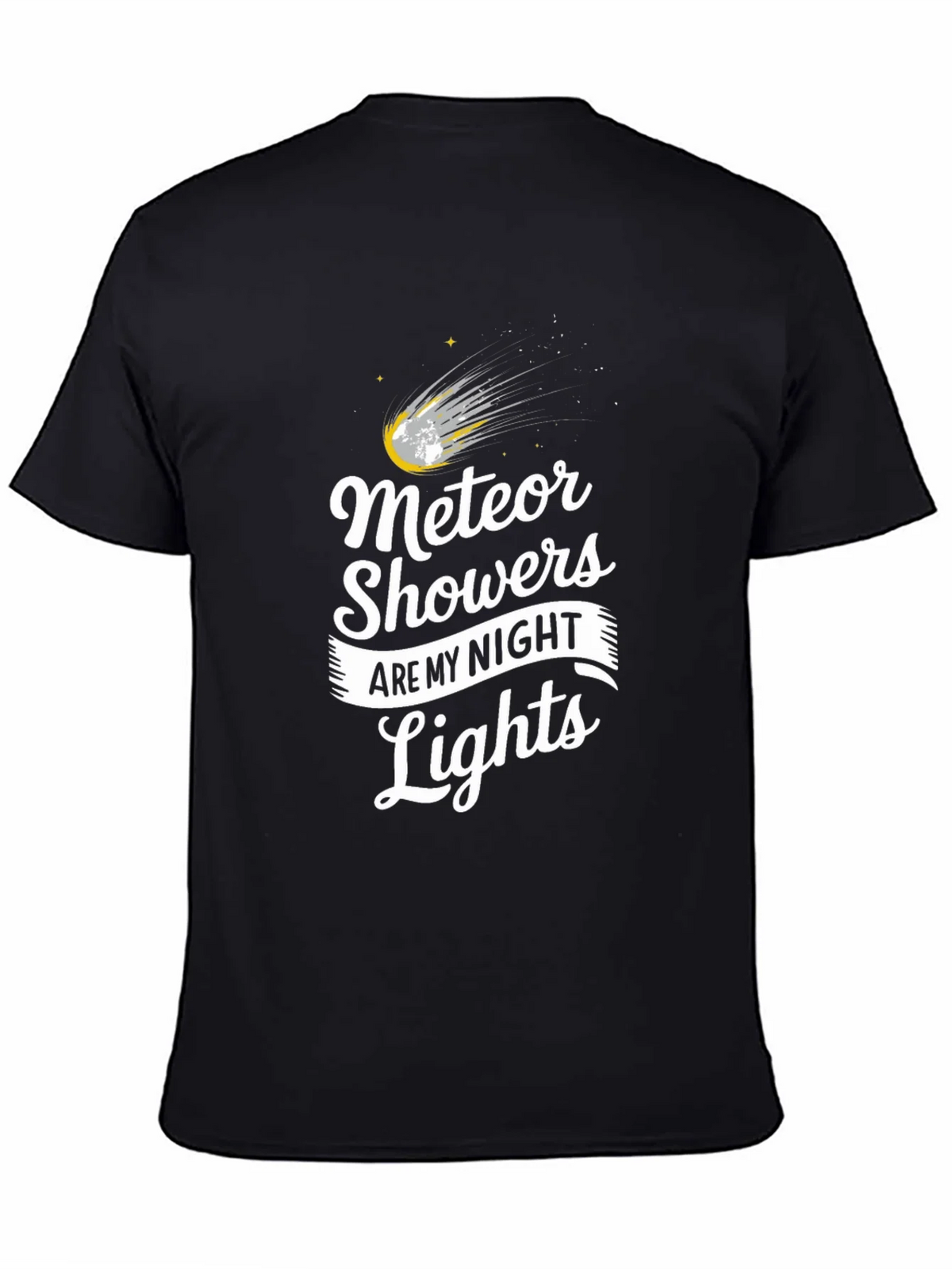 Meteor Showers Black Graphic T-Shirt product image 2