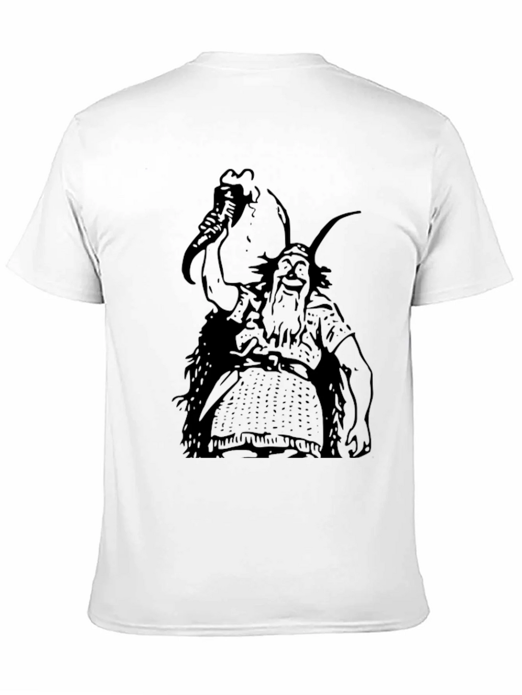 Viking Cartoon Black T-Shirt product image 7
