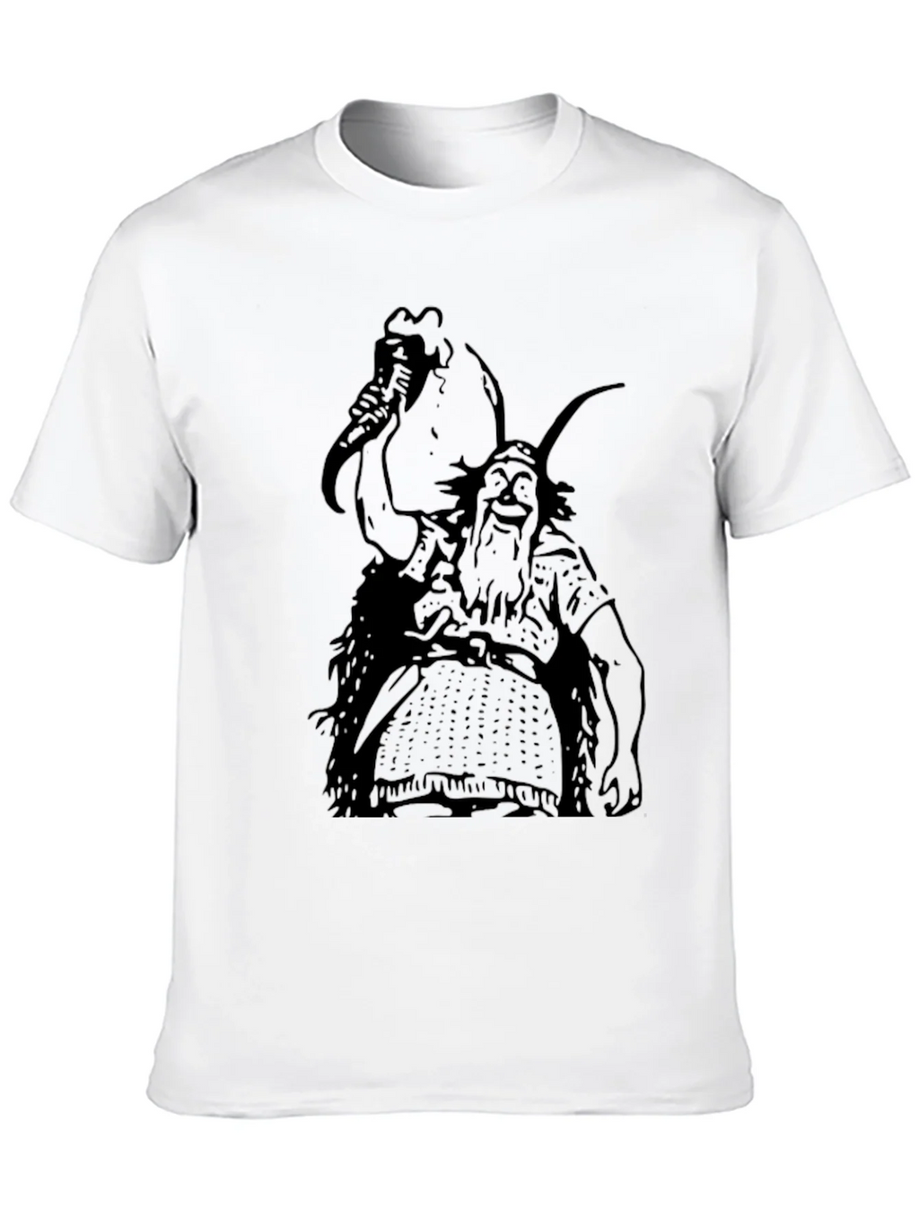 Viking Cartoon Black T-Shirt product image 6