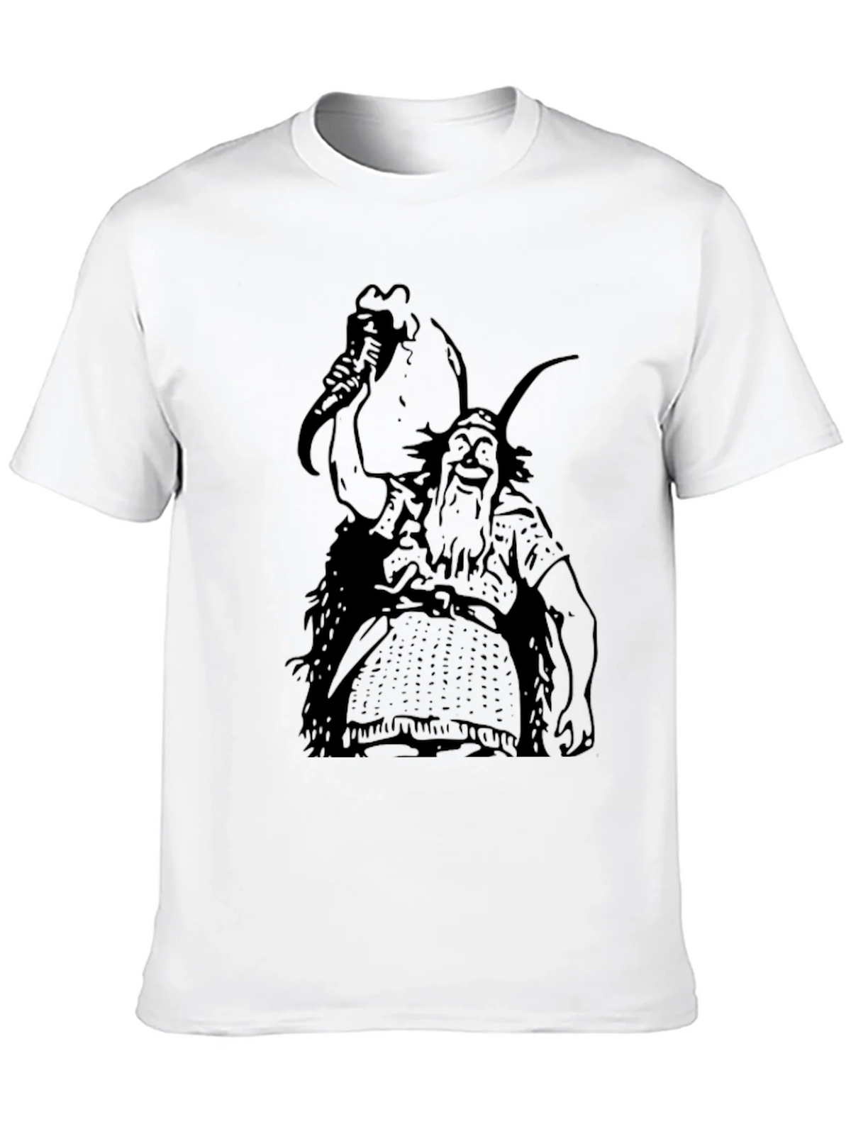 Viking Cartoon Black T-Shirt product image 6