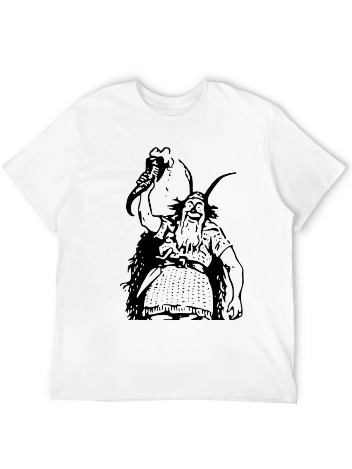 Viking Cartoon Black T-Shirt product image 8