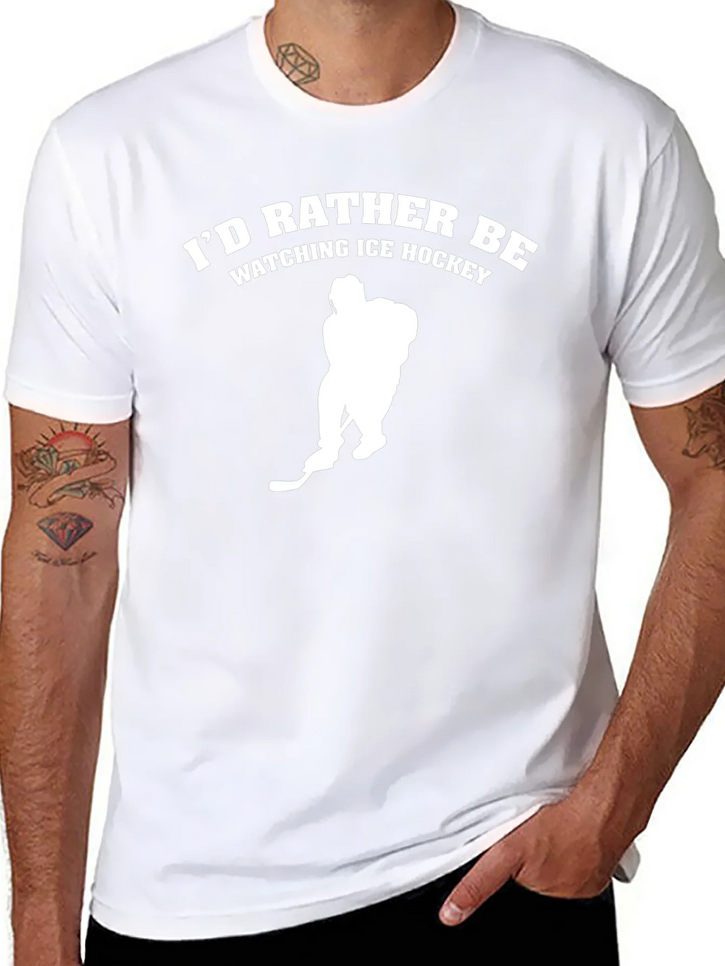 Ice Hockey Fan T-Shirt - Black Tee product image 7