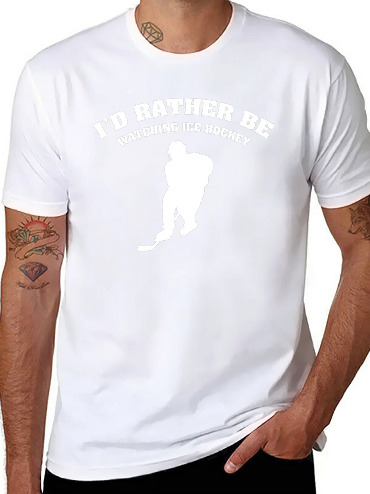Ice Hockey Fan T-Shirt - Black Tee product image 7