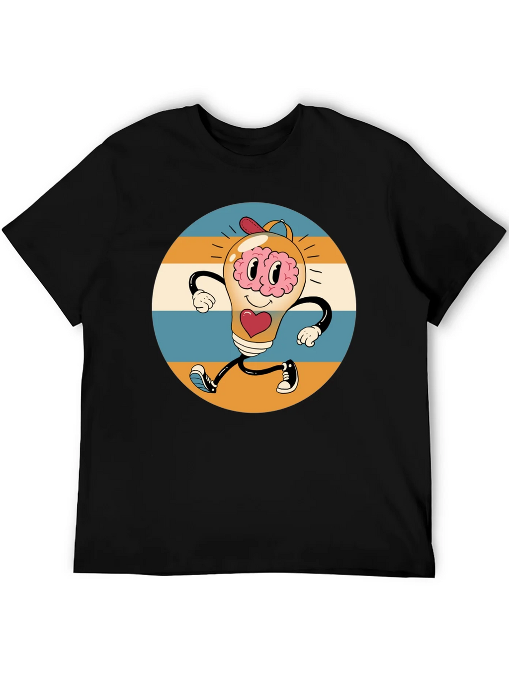 Retro Brain Power T-Shirt - Graphic Print Tee product image 5