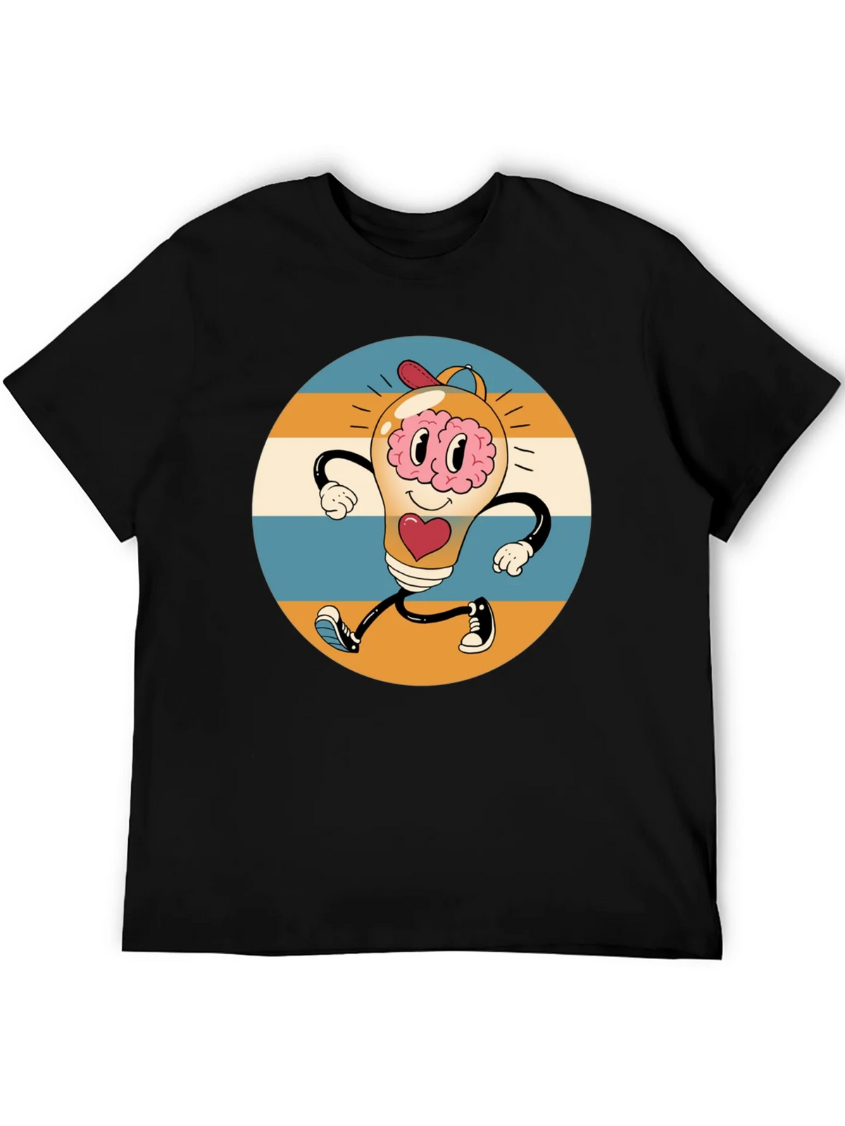 Retro Brain Power T-Shirt - Graphic Print Tee product image 5