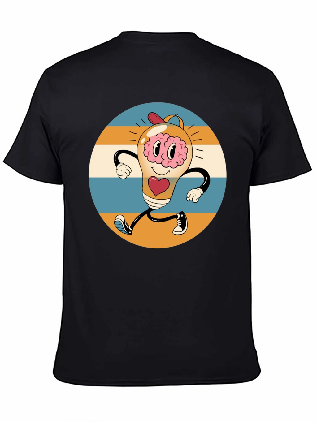 Retro Brain Power T-Shirt - Graphic Print Tee product image 4