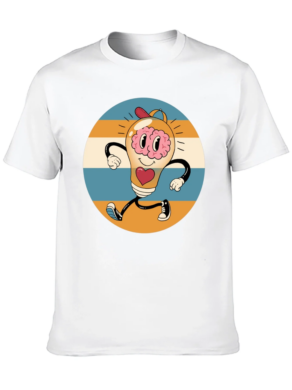 Retro Brain Power T-Shirt - Graphic Print Tee product image 9