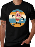 Retro Brain Power T-Shirt - Graphic Print Tee product image 1