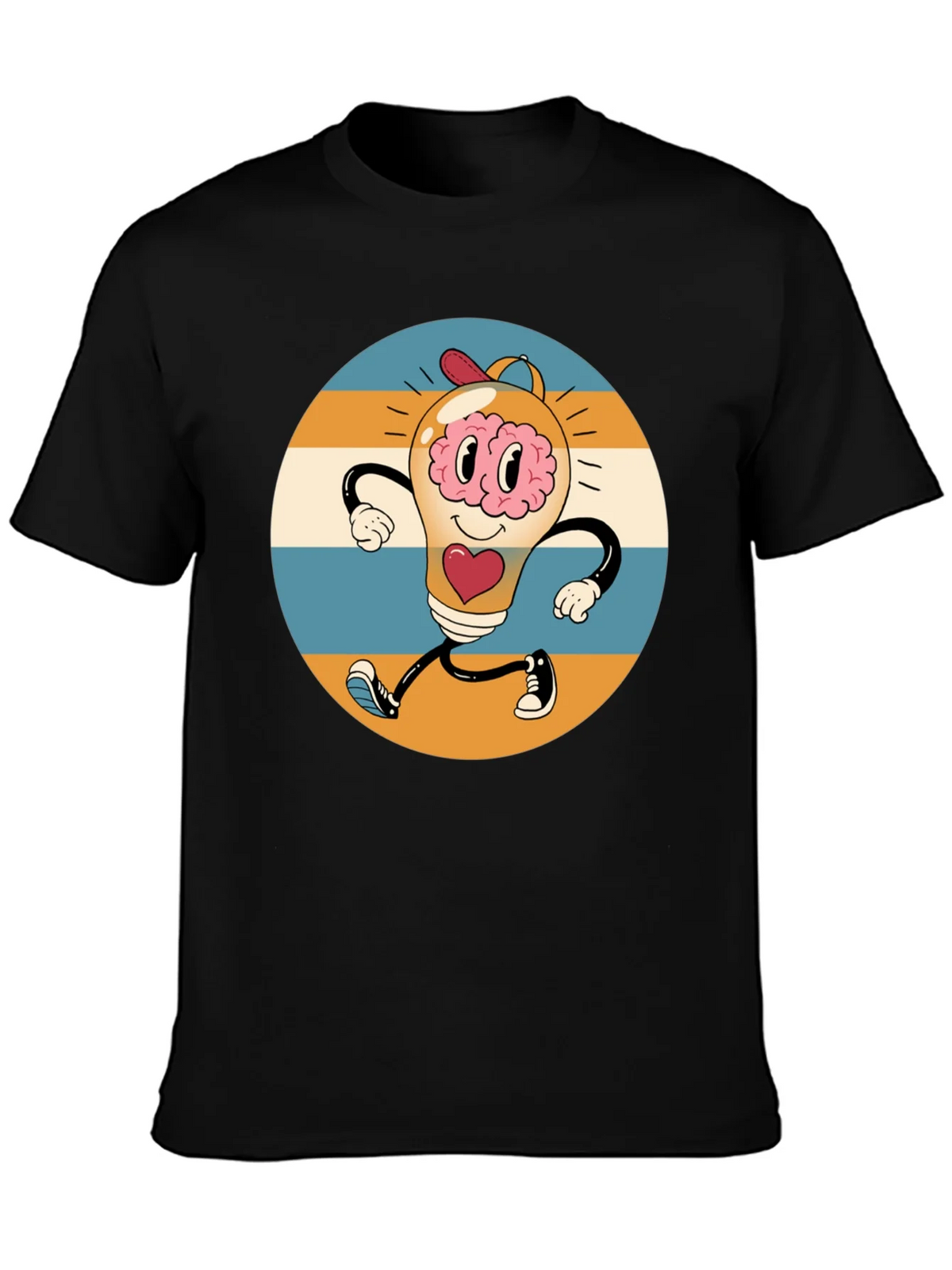 Retro Brain Power T-Shirt - Graphic Print Tee product image 3