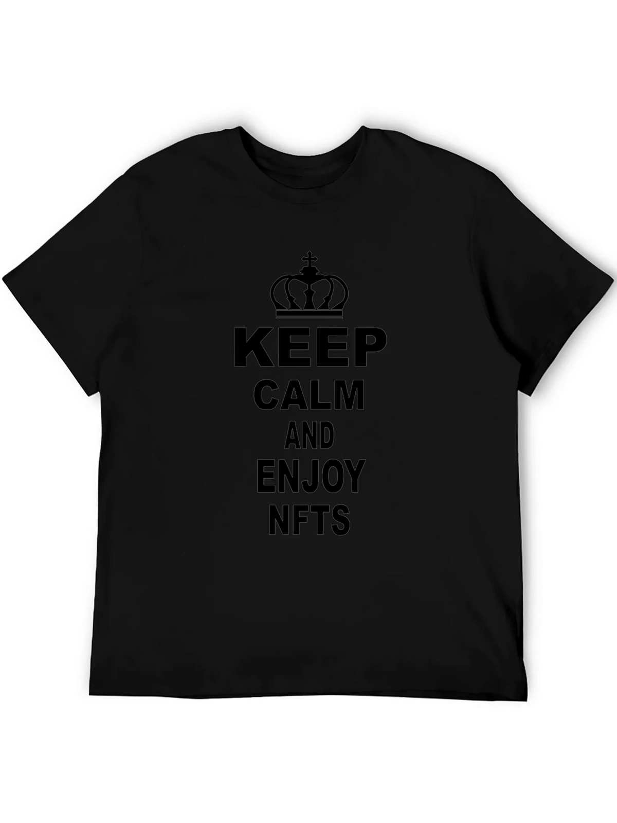 Keep Calm and Enjoy NFTs Black T-Shirt product image 5