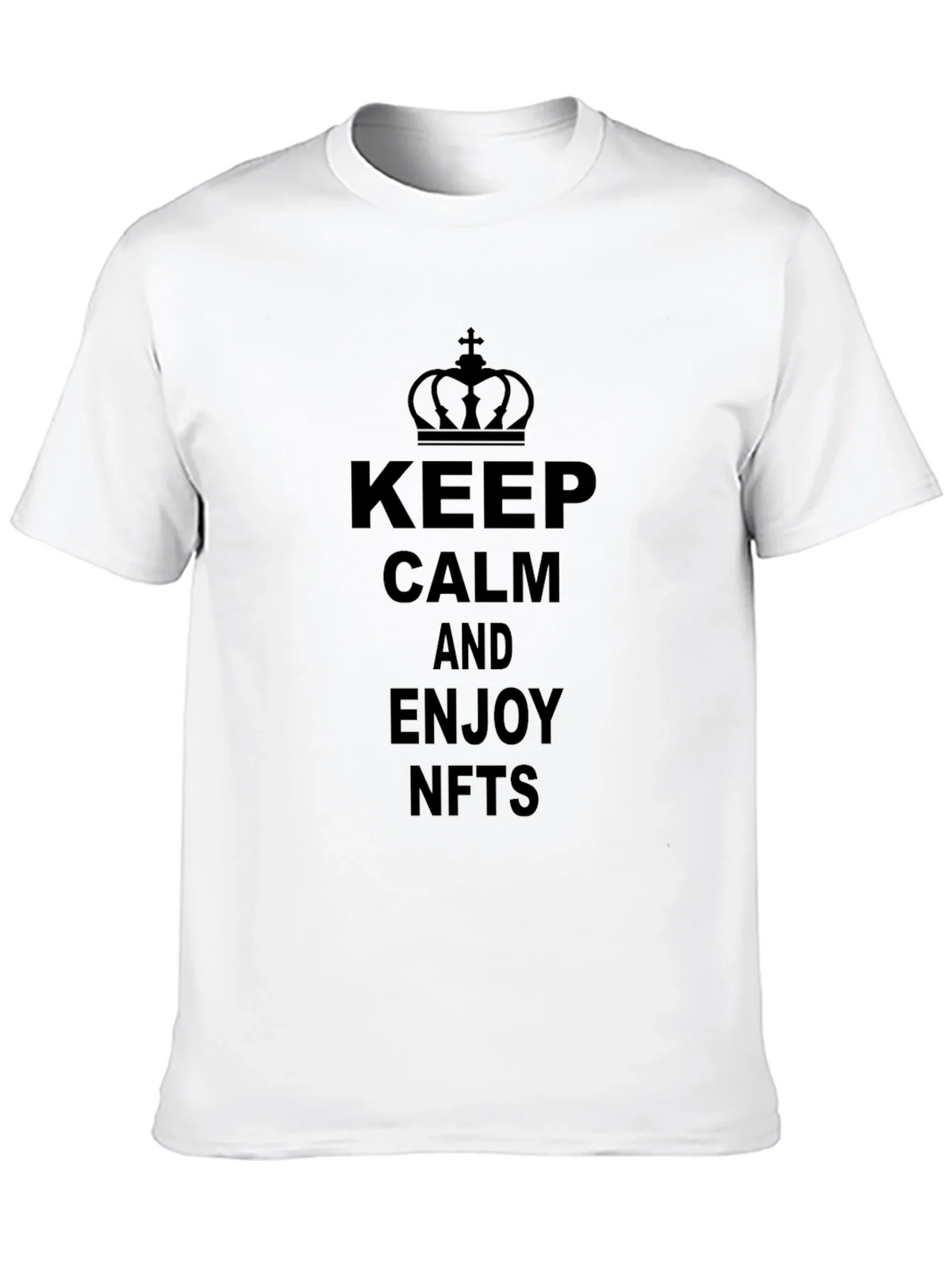 Keep Calm and Enjoy NFTs Black T-Shirt product image 9
