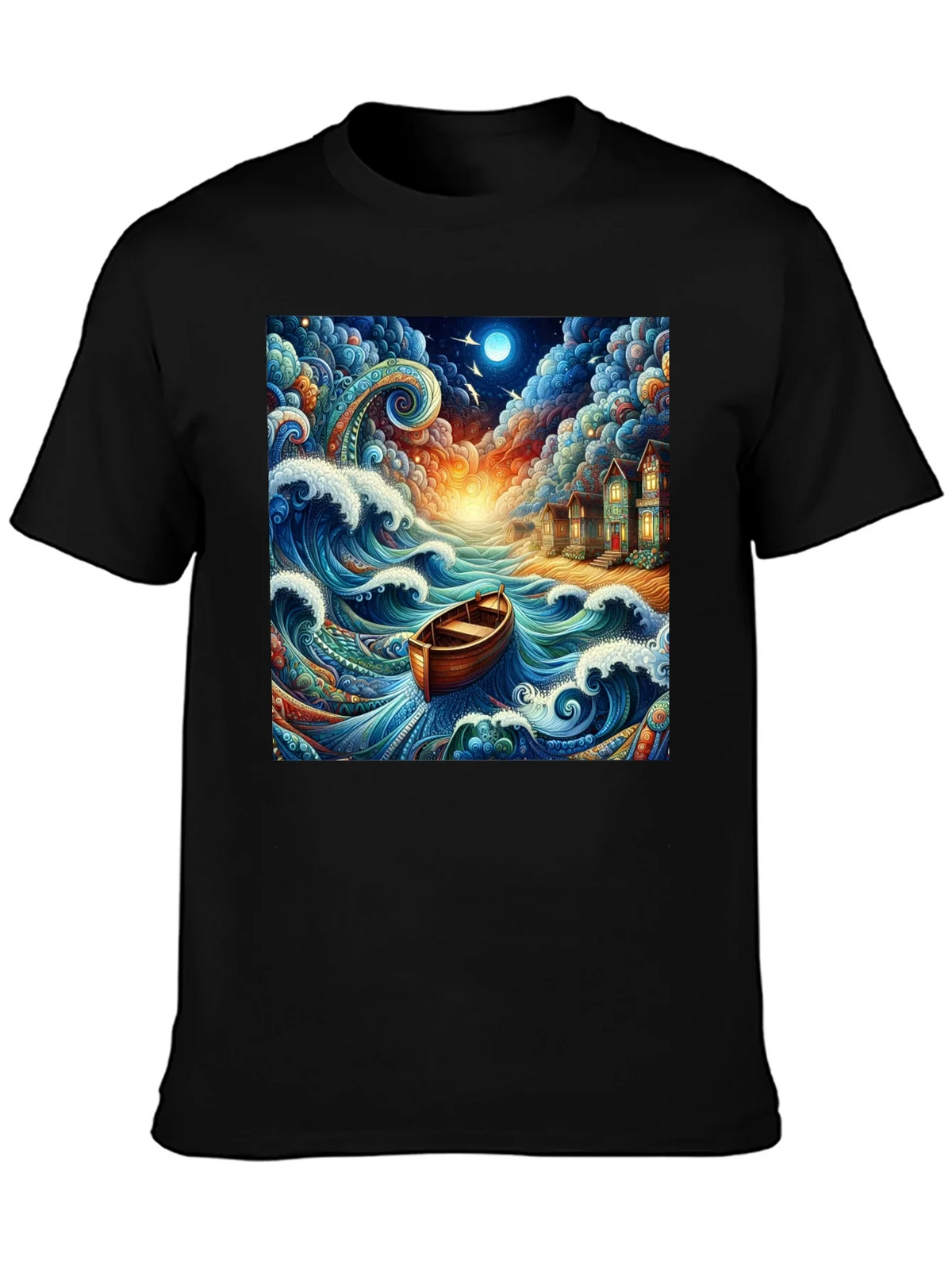 Whimsical Ocean Boat Ride Graphic Tee product image 3
