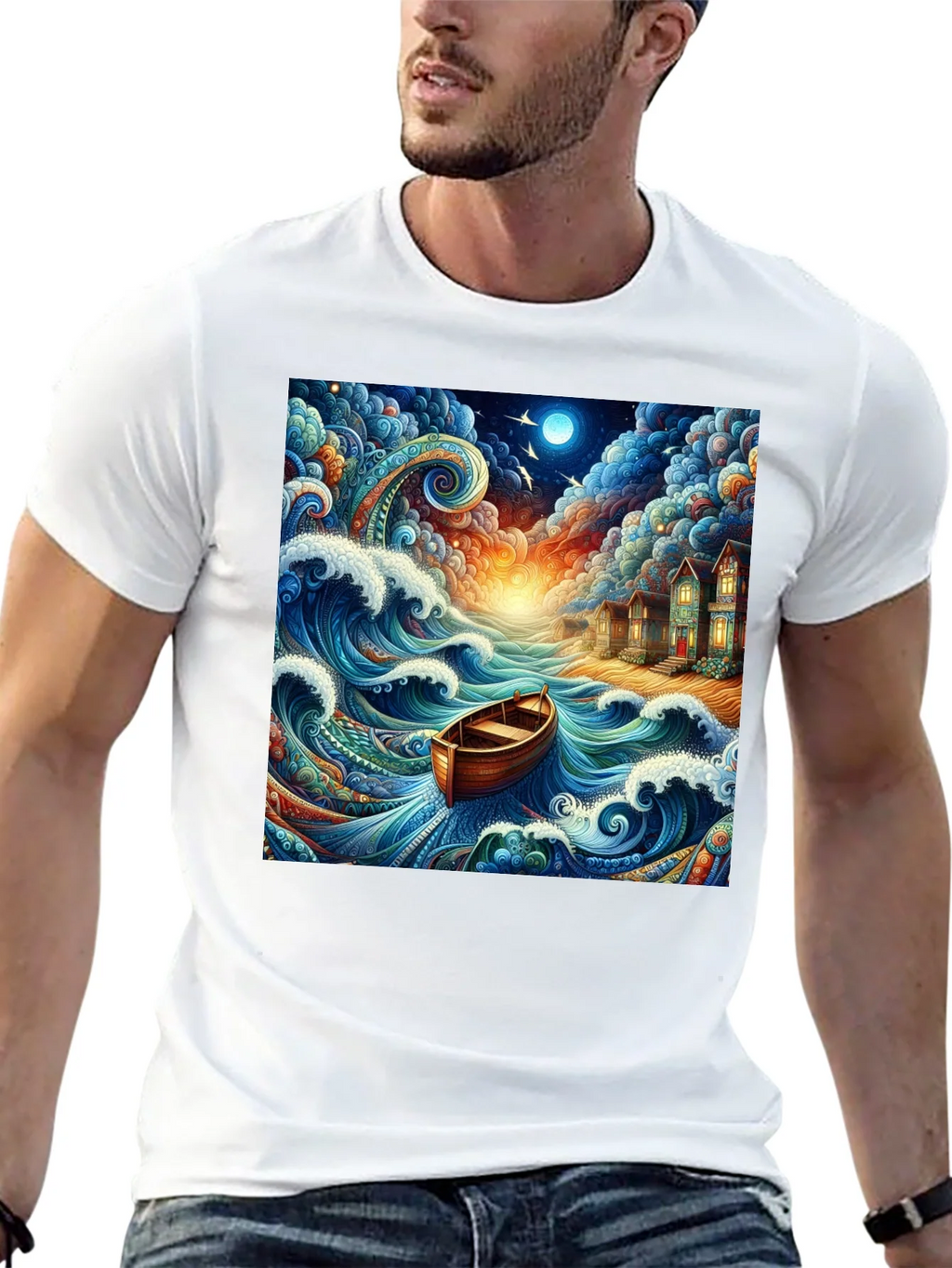 Whimsical Ocean Boat Ride Graphic Tee product image 12