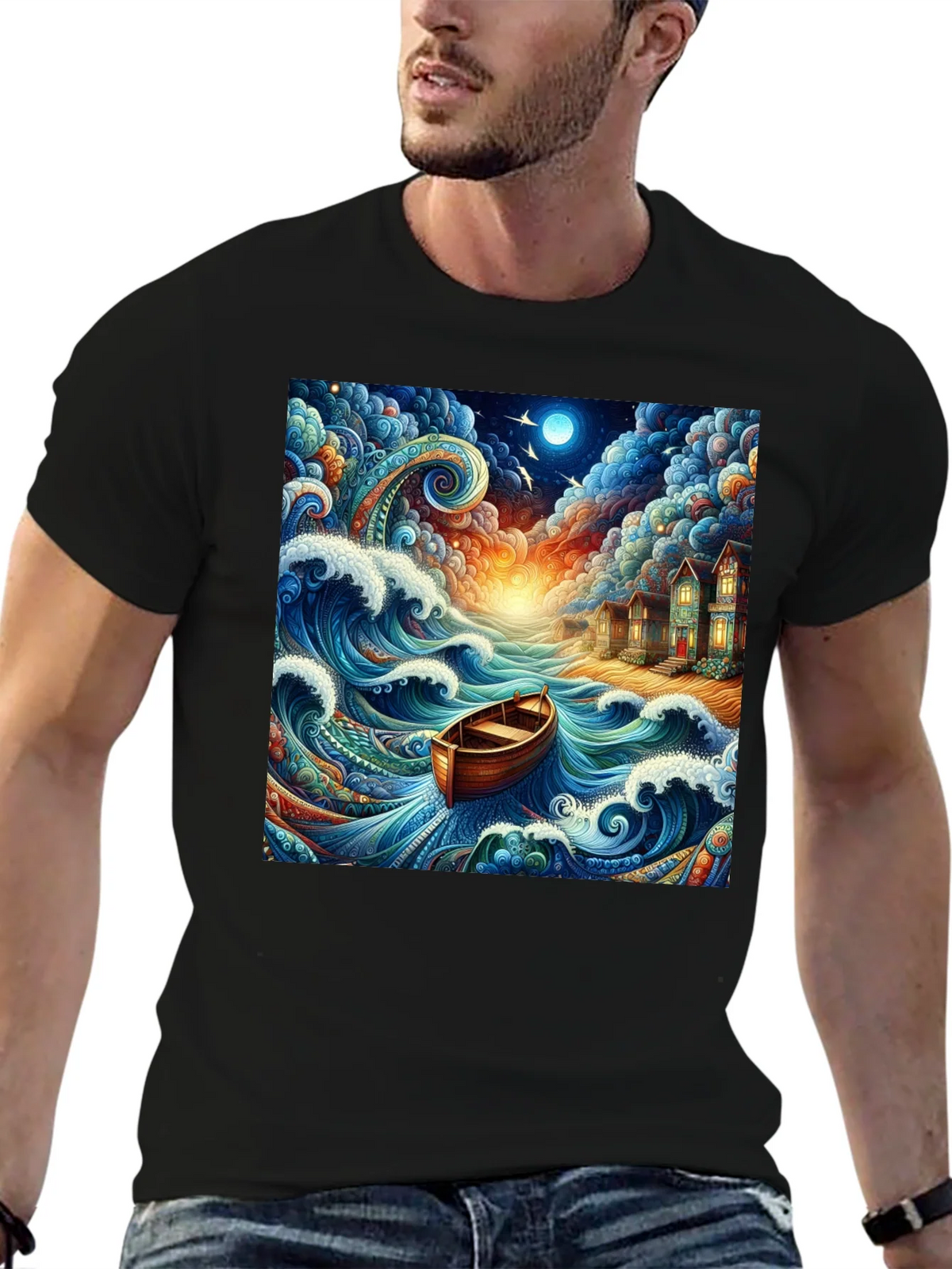 Whimsical Ocean Boat Ride Graphic Tee product image 6