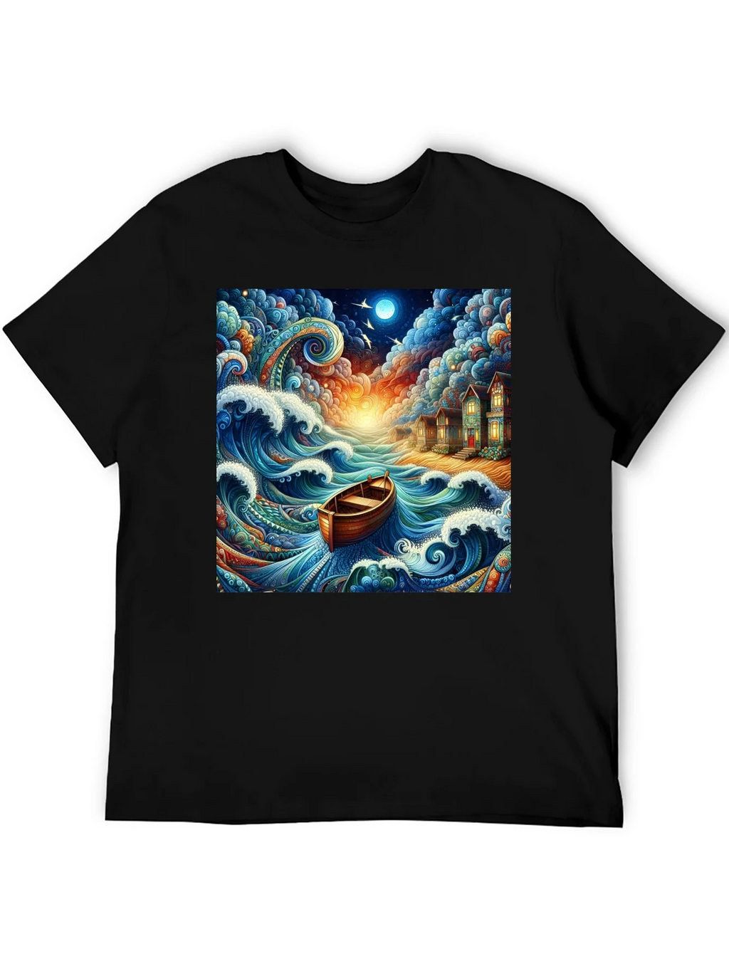 Whimsical Ocean Boat Ride Graphic Tee product image 5