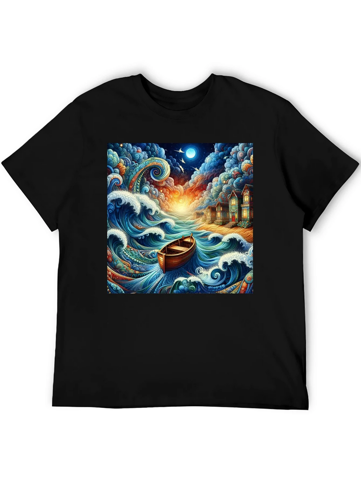Whimsical Ocean Boat Ride Graphic Tee product image 5