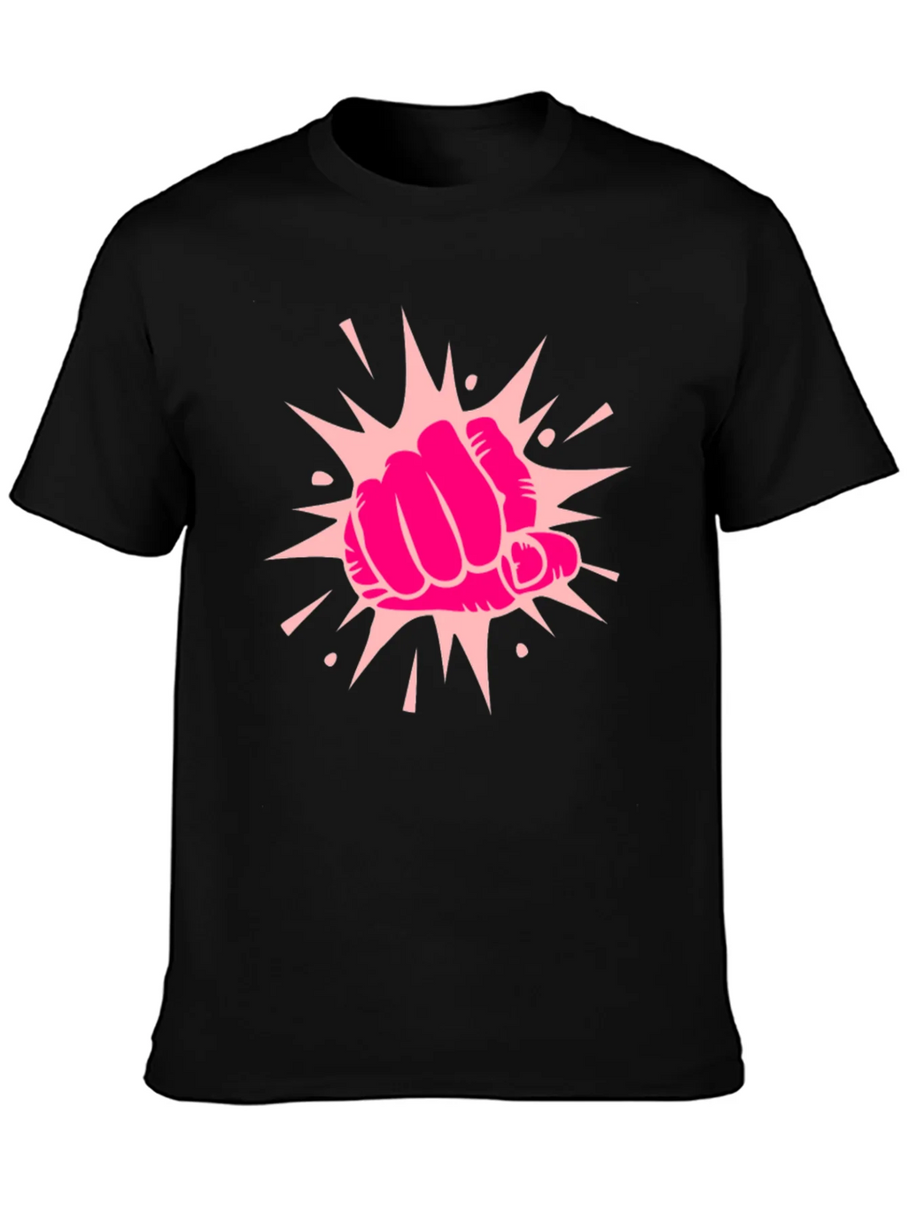 Power Punch Graphic Tee - Black Cotton T-Shirt product image 2