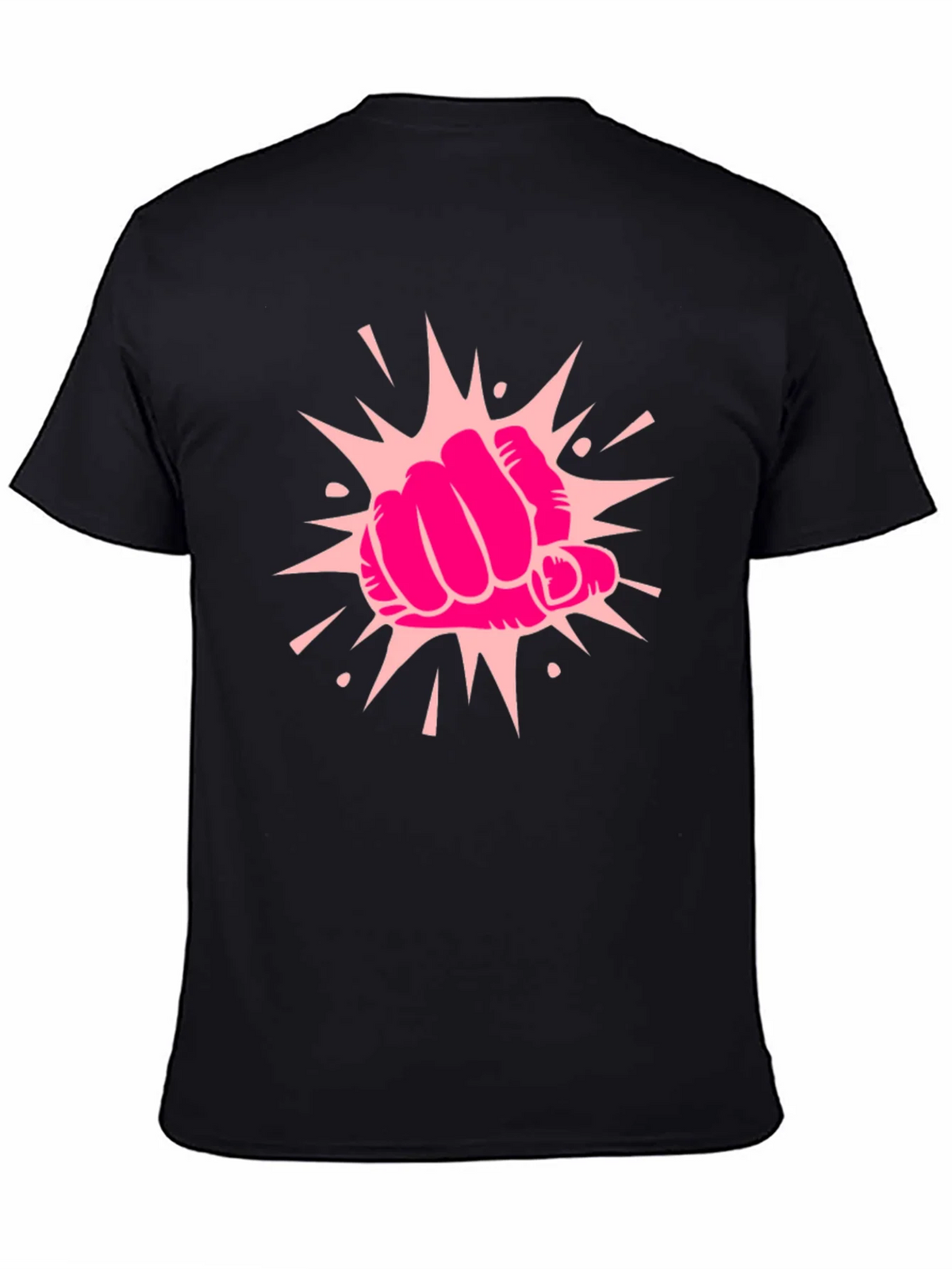 Power Punch Graphic Tee - Black Cotton T-Shirt product image 3