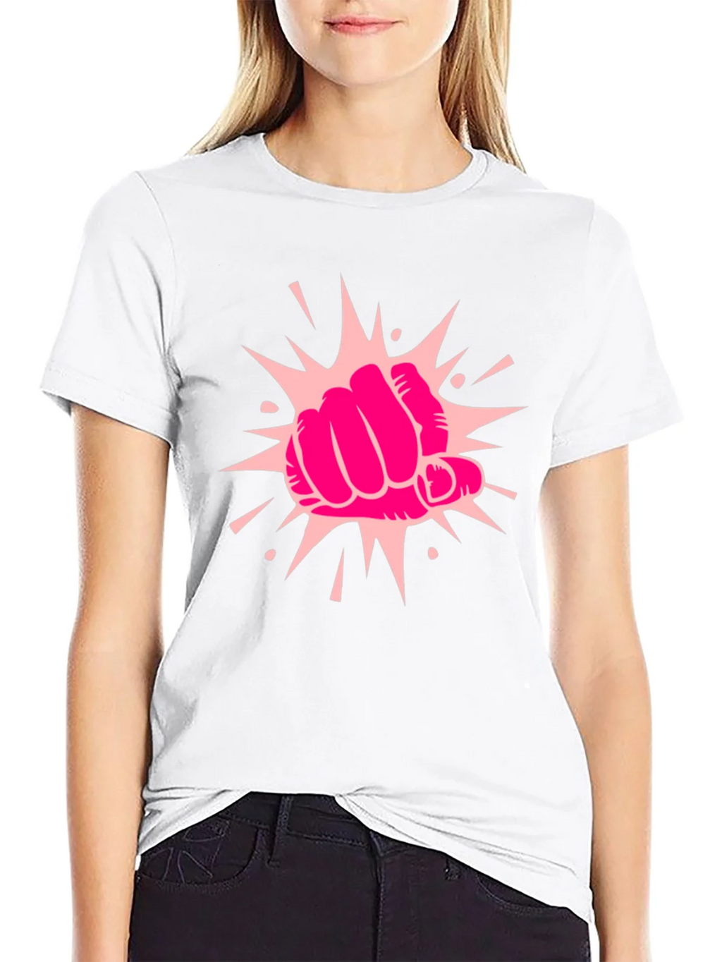 Power Punch Graphic Tee - Black Cotton T-Shirt product image 7