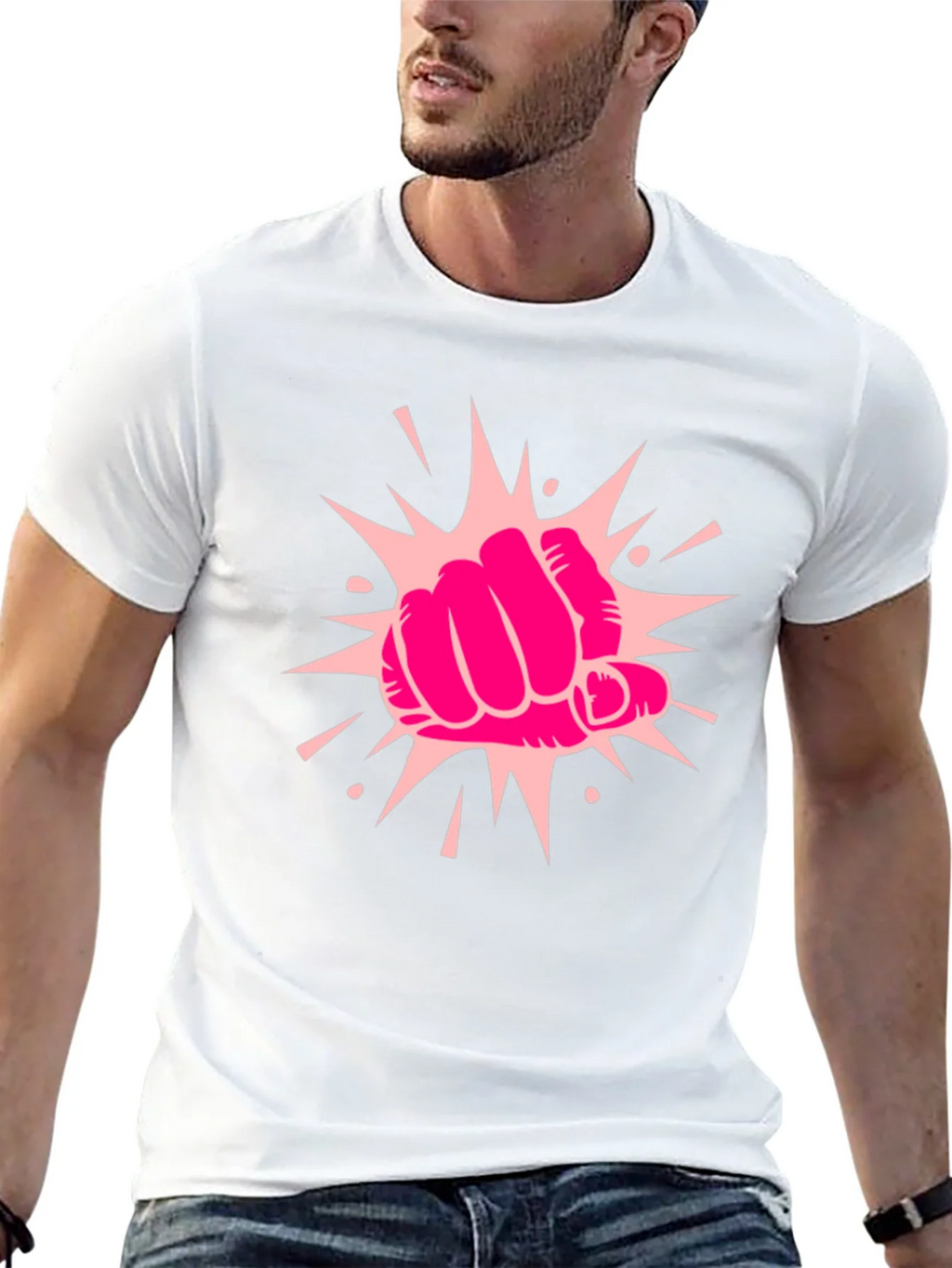Power Punch Graphic Tee - Black Cotton T-Shirt product image 11