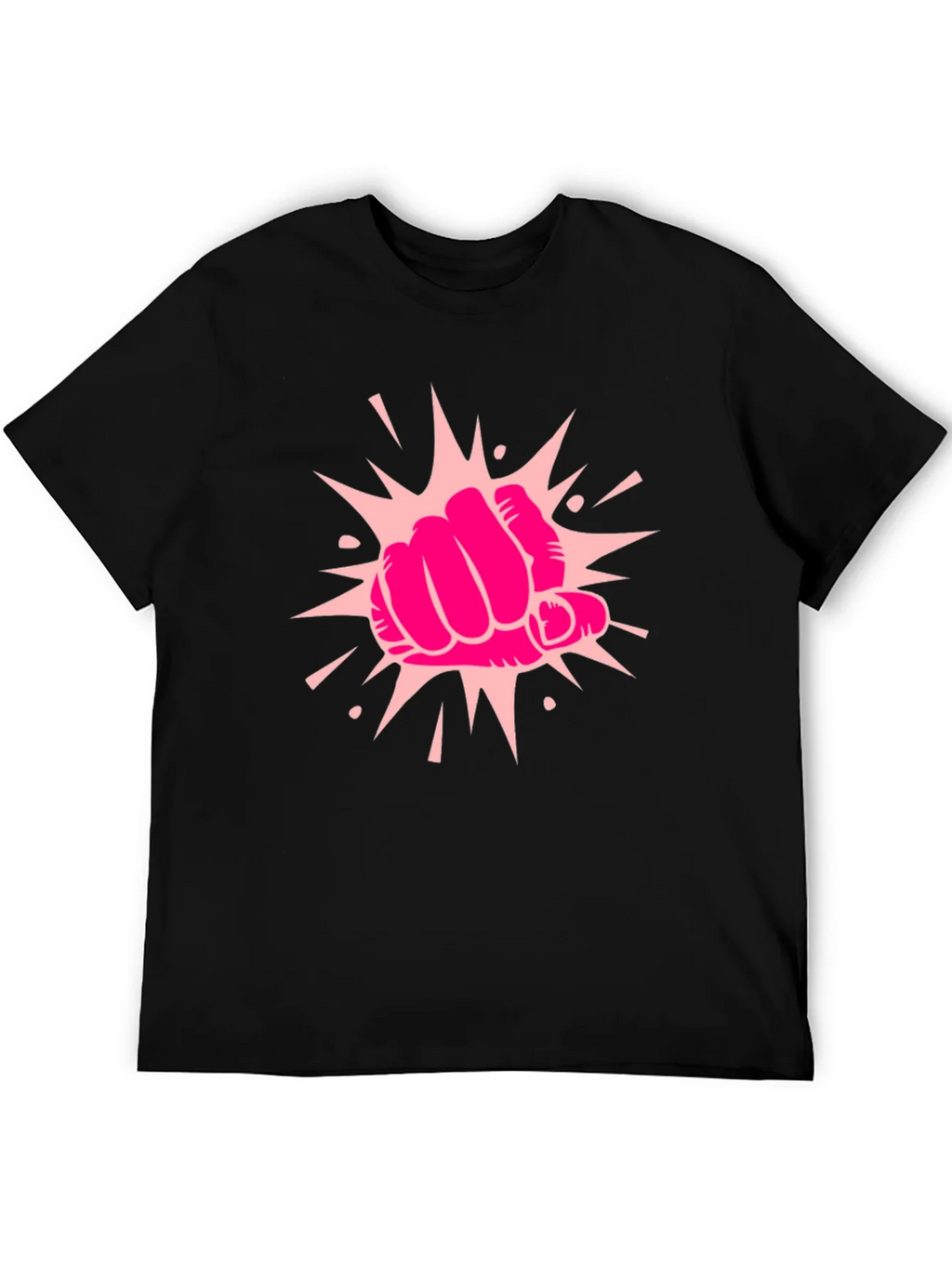 Power Punch Graphic Tee - Black Cotton T-Shirt product image 4