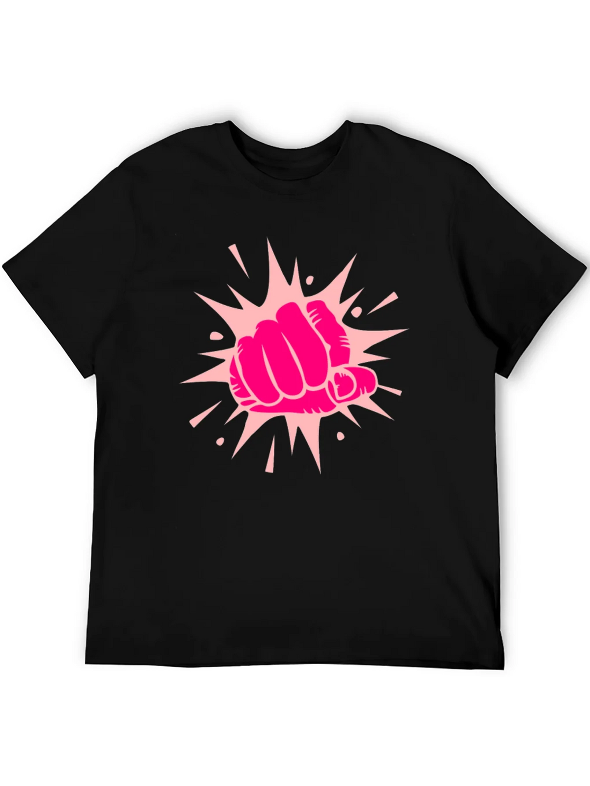 Power Punch Graphic Tee - Black Cotton T-Shirt product image 4
