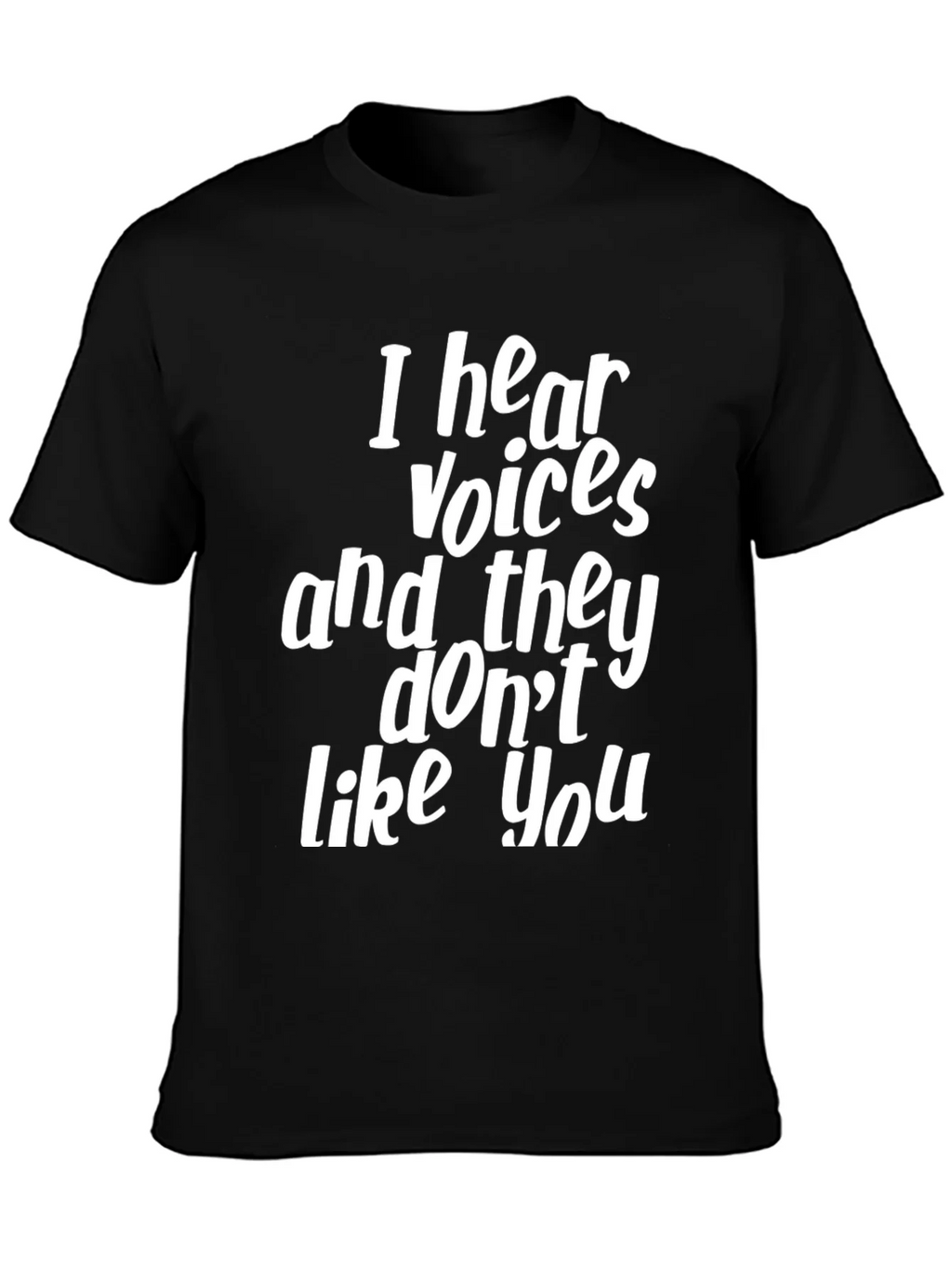 Funny I Hear Voices Graphic Tee - Black product image 3