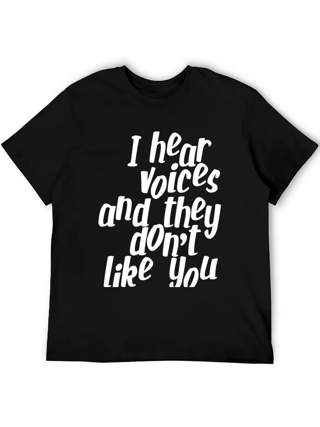 Funny I Hear Voices Graphic Tee - Black product image 5