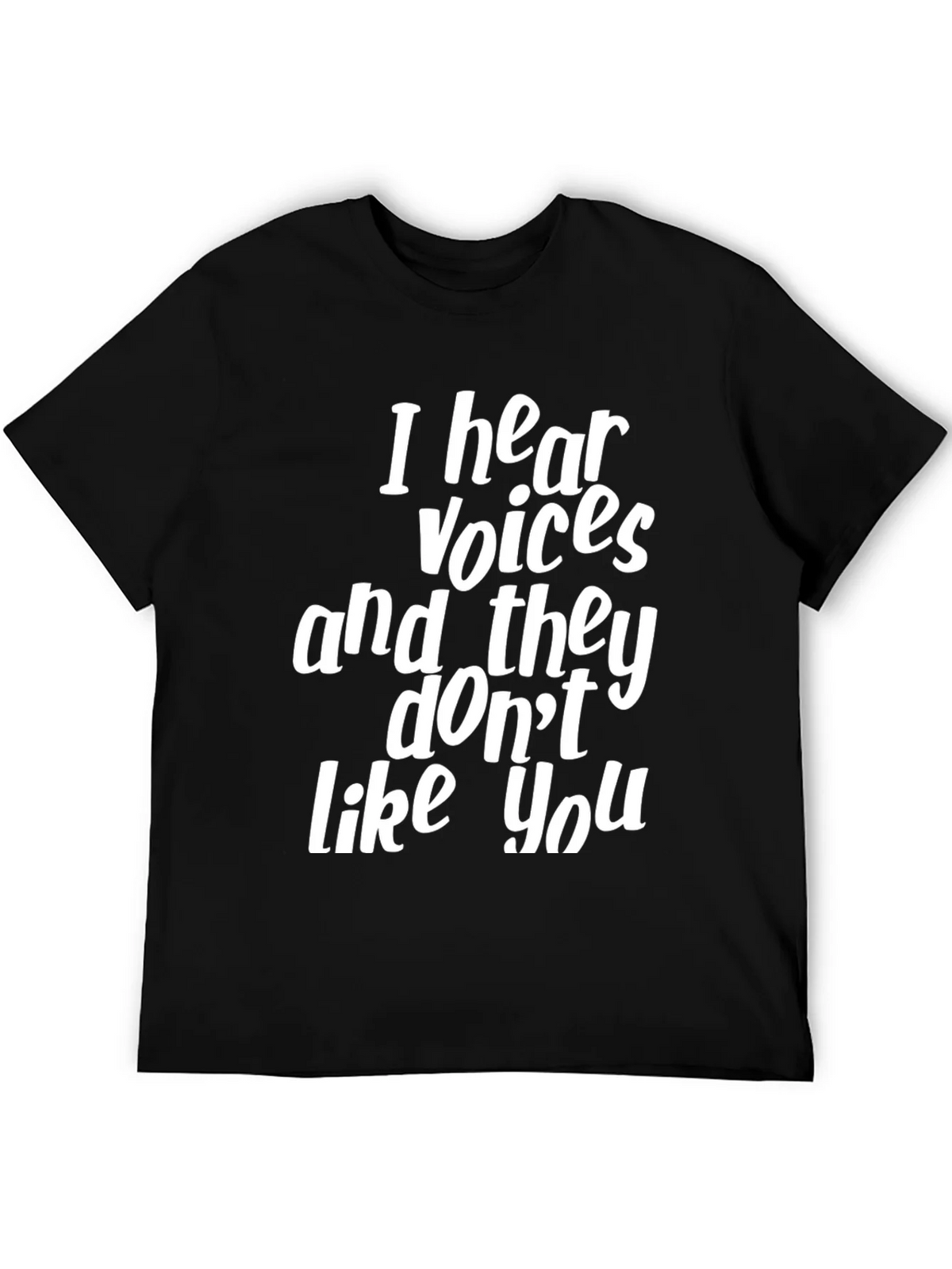 Funny I Hear Voices Graphic Tee - Black product image 5